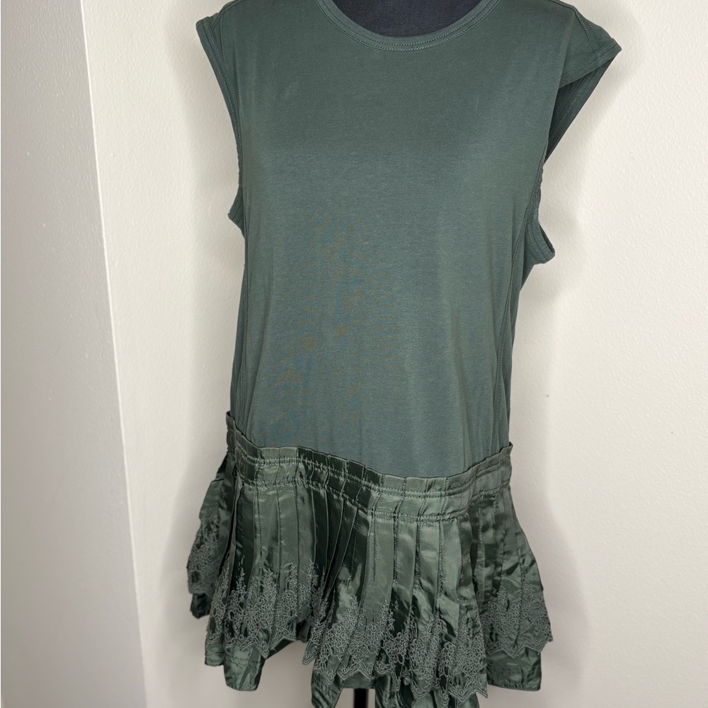 Elegant Green Sleeveless Top